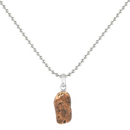 Starborn Copper Nugget Pendant with Sterling Silver Jump Ring - small