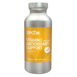 Spoon Vitamin C 1000mg - Antioxidant Support, Immune Vitamin C Supplement for Adult - Supports White Blood Cell Function, Collagen Production, Healthy Skin, Aids In Iron Absorption - 120 Count Tablets