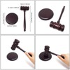 Honbay Wooden Gavel Block Set, Perfect for Judge Lawyer Auction