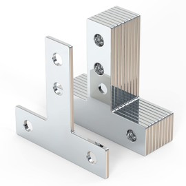 10Sets T Brackets, T Shape Connector 2020 Aluminum Extrusion Connector Bracket Sets,40Pcs M5 T-Slot Sliding Nuts, 40Pcs M5x8mm Hex Socket Cap Screw Bolt,for 6mm T-Slot Aluminum Profile Extrusion