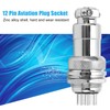2PCS 12 Pin Aviation Connectors Zinc Alloy Electrical Plug and