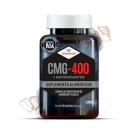 Citrato de Magnesio Puro 400 mg, 60 Cpsulas, Vitaminik CMG-400, Fruto de Cereza, Hecho por PiSA  Alta absorcin.                                       