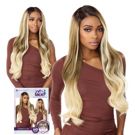 Sensationnel What Lace 13x6 Wigs - Human Hair Blend ARABELLA 28-inch Cloud 9 synthetic with preplucked hairline - Whatlace HHM ARABELLA 28 inch (COLORMELTCARAMEL)