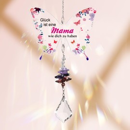 Mum Gifts for Mother's Day, Best Mum Birthday Gifts from Daughter Son - Butterfly Crystal Suncatcher, Unique Christmas Mother, Style A