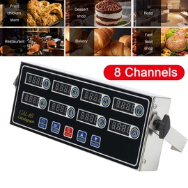 SUDEG 8 Channel Kitchen Timer Digital Restaurant Timers Professional Loud Alarm Cooking Reminder with Loud Alarm for Restaurant Fryer Bakery BBQ Food Truck Cooking