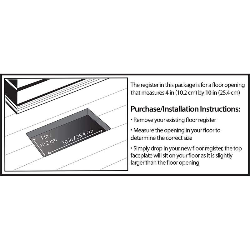 Decor Grates FSH610-WH Scroll Floor Register, 6-Inch by 10-Inch, White