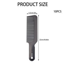 10 Pack 8.66 in Barber Comb, Black