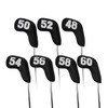 Prof 7Pcs Leather Wedge Golf Iron Head Covers Protective Club