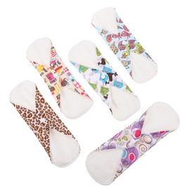 KOMBIUDA Bamboo Sanitary Napkins for Women Reusable Sanitary Pads Super Absorbent Breathable Layers