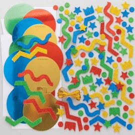 Baker Ross FE911 Christmas Bauble Card Kits - Pack of 8, Card Making Kit for Kids, Make Your Own Christmas Cards, Ideal Festive Arts and Crafts Project,Assorted Colours