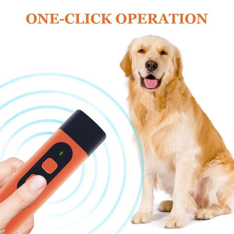 Horuili Portable Ultrasonic Dog Trainer Anti Bark Device with LED