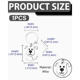 TPZORJX 1 Piece Cute Puppy Keychain, Cute Pet Keychain, Dog Lover Keychain, Women Gift, Car Keychain, Dog Lover Keychain