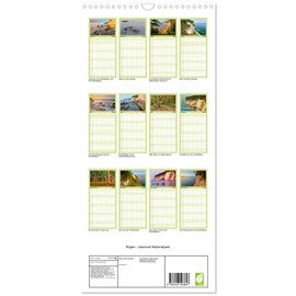 Familienplaner 2026 - Rügen - Jasmund Nationalpark mit 5 Spalten (Wandkalender, 21 cm x 45 cm), CALVENDO: Rügens Jasmund Nationalpark (CALVENDO Orte)