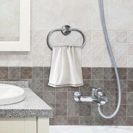 Bathroom Towel Holder Wall Mounted - Hand Towel Holder + Toilet Roll Holder 2 Set 09-0207