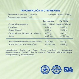 Suplemento en cápsula Naturagel Suplementos Alimenticios Astaxantina x 250g