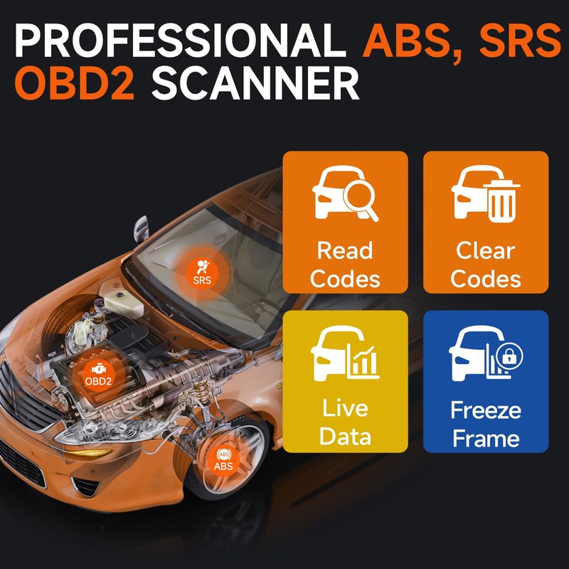 FOXWELL NT630 Plus OBD2 Scanner with ABS and SRS, 2026