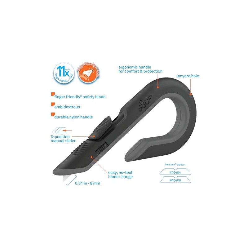Slice Box Cutter, Heavy Duty Utility Knife, Safe Ceramic Blade
