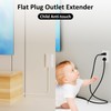 Flat Plug Extension Cord 6FT with Outlet Covers, Ultra-Thin Outlet