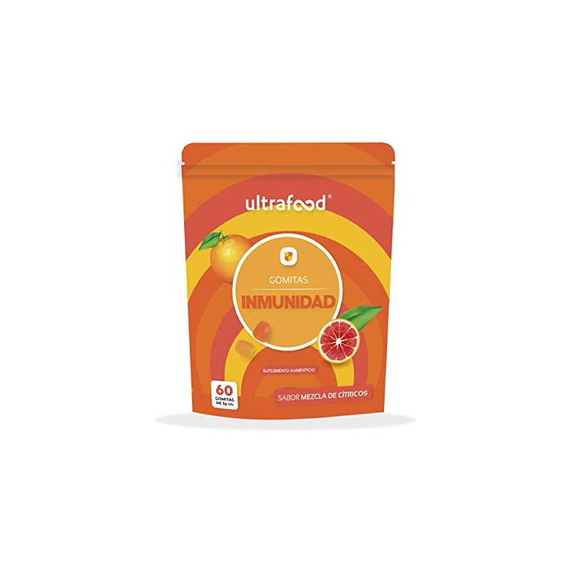 Gomitas Vitamina Betaglucano Gluconato Zinc Suplementos 100 Naturales Sabor Cítricos