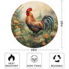 Round Braided Placemats Set of 6 Beautiful Rooster Table Mats