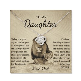 Daughter Necklace from Dad To My Daughter Necklace Father Daughter Gifts from Dad, Birthday Gift for Daughter Adult Father Daughter Necklace Christmas Gifts for My Daughter