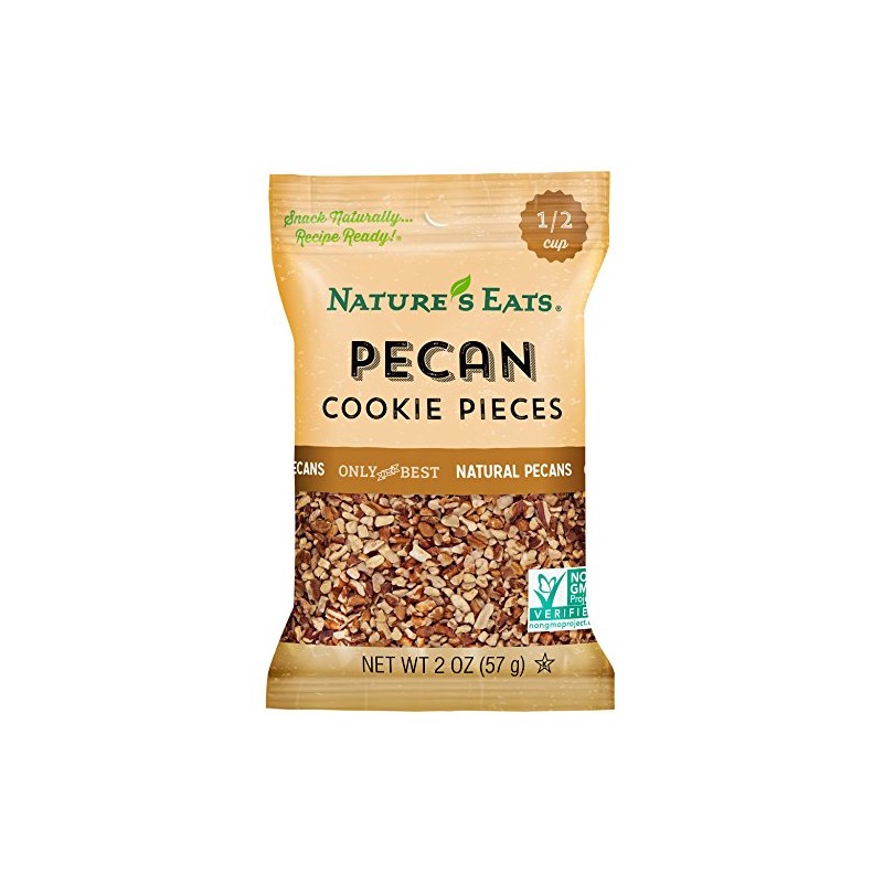 Nature's Eats Pecan Cookie Pieces, 2 Ounce (Pack of 12)