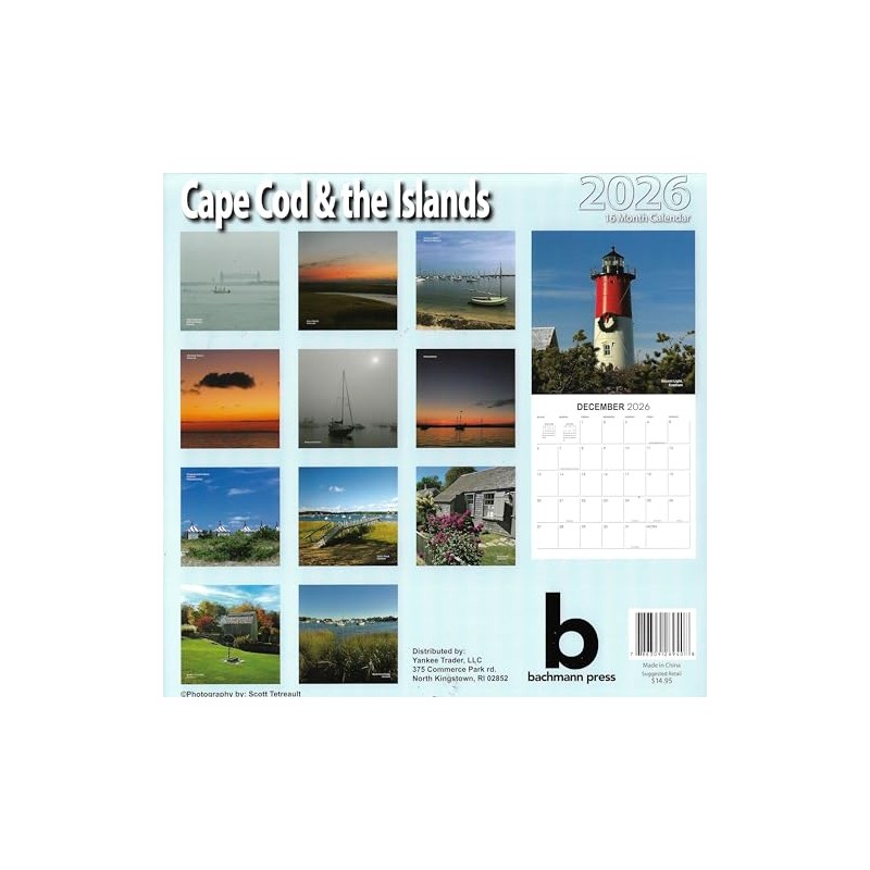 2026 Cape Cod & The Islands Full Size Wall Calendar