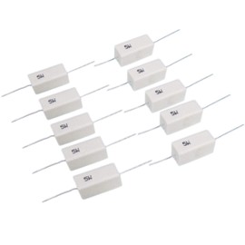10pcs 2 ohm 2RΩJ 5 watt Axial Ceramic Cement Power Resistor 5W