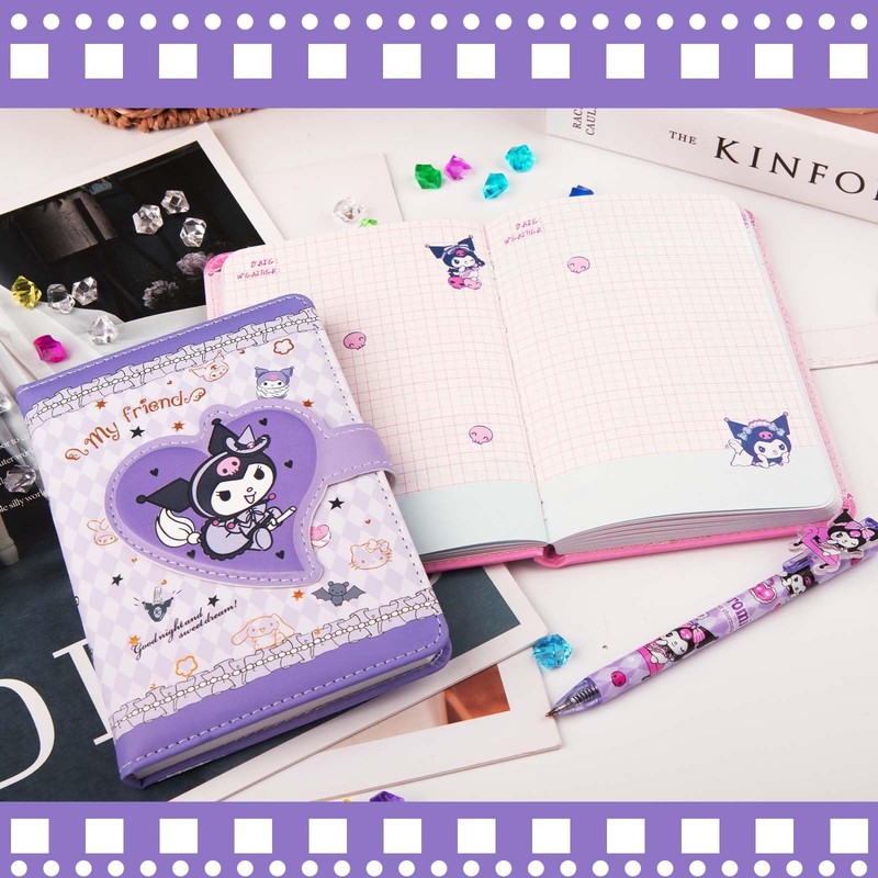 Ku-rom Diary Book, Cute Notebook, Kids Leather Journal Notebook Set