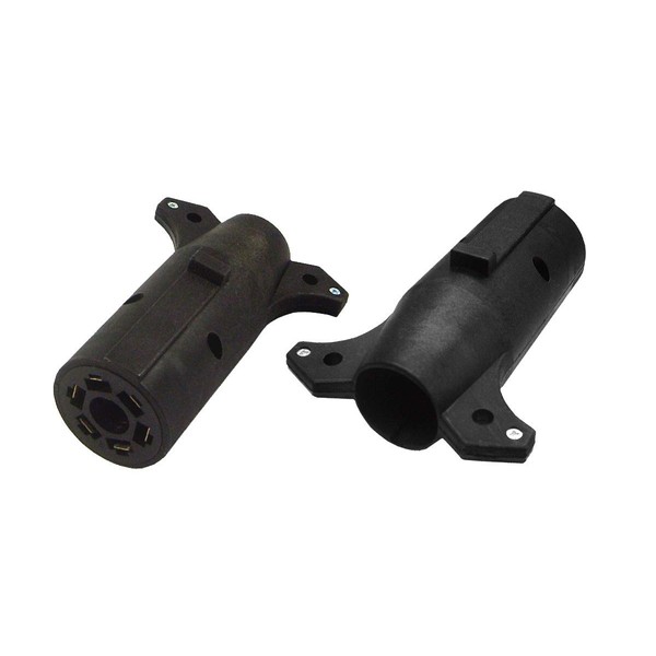 TowPro 7 Way Flat to 6 Way Round Trailer Connector