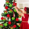 12 Pcs Lime Green Furry Christmas Ball Ornaments Christmas Tree
