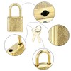 10pcs Mini Cute Diary Padlocks Gold Small Luggage Locks with