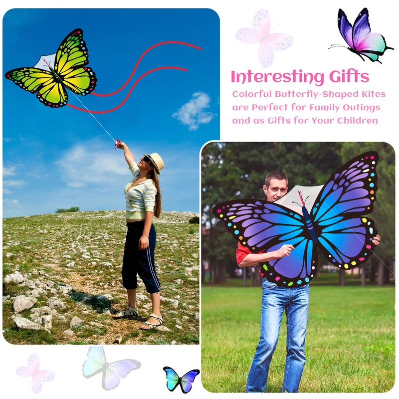 6 Pcs Kites Butterfly Kite 55" x 28" Large Kites