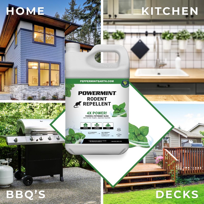 Powermint 1 Gallon Peppermint Oil Rodent Repellent Spray