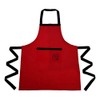 Ragged Rose Kitchen Apron, cotton, Red with Black, Unisex