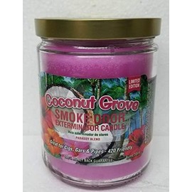 Smoke Odor Exterminator 13oz Jar Candle, Coconut Grove Two Pack.