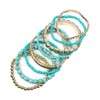 RIAH FASHION Multi Color Stretch Beaded Stackable Bracelets - Layering