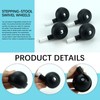 4Pcs Baby Walker Replacement Wheels, Universal Stem-Mount Plastic Casters for