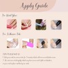 24 Pcs de Uñas Postizas a Presión,Uñas Postizas Cuadradas Cortas