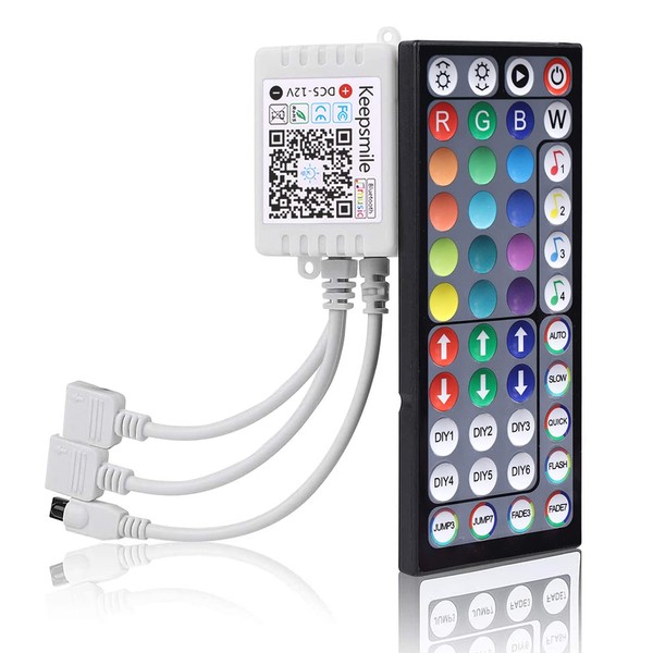 Tenmiro Smart App Bluetooth Controller and 44 Keys IR Remote Control, Suitable for 24V RGB led Strips