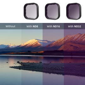 3 Pack Filter ND8 ND16 ND32 Compatible with Go Pro Hero 13 Black, Lens Filter Kit for Go Pro 13 Camera Accessories