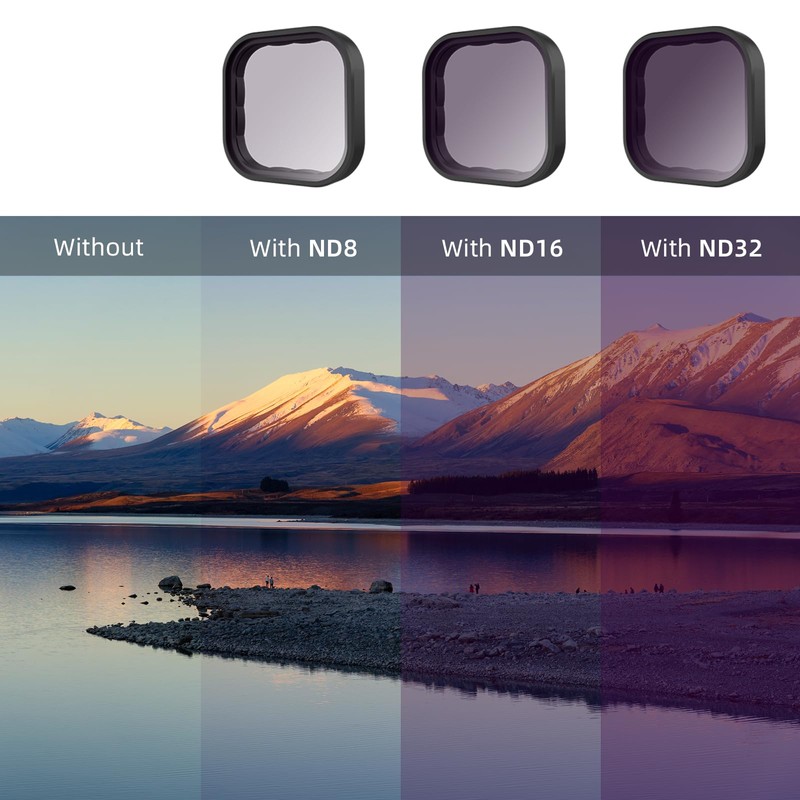 3 Pack Filter ND8 ND16 ND32 Compatible with Go Pro