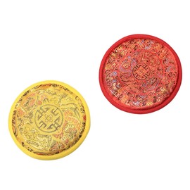 VICASKY 2sets Singing Bowl Pads Buddhist Bowl Mats 2-pack Soft Material Handmade in Nepal 2pcs*2