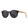 Blue Planet Andiz Zebra Wood Round Sunglasses for Women or