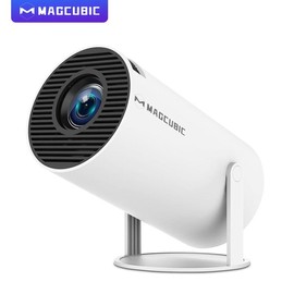 Magcubic GLOBAL PICK Magcubic Portable Projector HY300 Pro, Android 11 Dual Wifi6 260ANSI Allwinner H713 BT5.0 1080P 1280*720P Projector, Multifunctional Projector for Home Cinema, Outdoor, Home Essentials - Color: Gray, Specification: 1pc