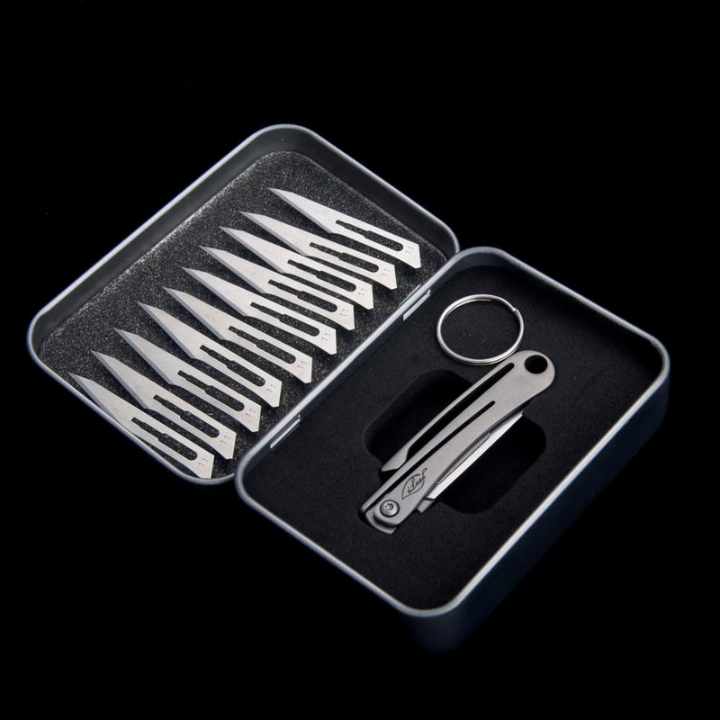 ILEAF Titanium Alloy Daily Mini Pocket Utility Knife with 10