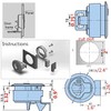 WJSKDQ 4PCS Boat Hatch Handle Round Boat Latches Flush Pull