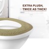Soft Toilet Seat Cover - Plush, Thick Fabric Toilet Seat