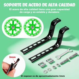 GWMWON Llantitas Bicicleta Llantas Entrenadoras,Ruedas de Entrenamiento LED