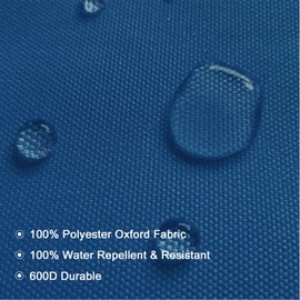 BECHAEO Waterproof Canvas Upholstery Fabric by The Yard 58" Wide 600 Denier Water Resistant Oxford Polyester Material Outdoor Fabric for DIY Sewing Chair Cushion Awning Bag, 2 Yards Ocean Blue